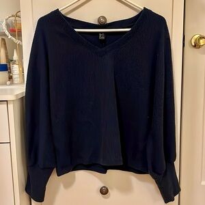 soft v neck long sleeve sweater